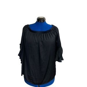 BOLD ELEMENTS,Cut To Curve,Women’s Top, Black, Size XL,‎